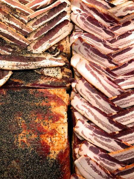 Raspberry Chipotle Bacon combines sweet and tart with hot and spicy for the best candied bacon from Wisconsin River Meats, from Wisconsin River Meats