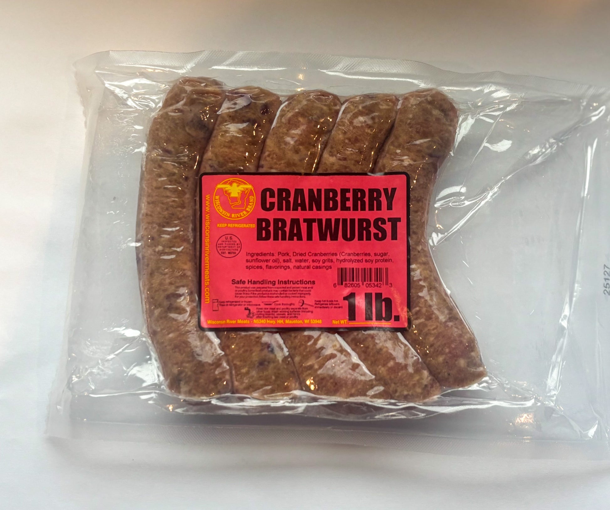Cranberry Brats (2lbs)