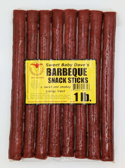 1 lb BBQ beef sticks made with premium beef and sweet smoky barbecue seasoning