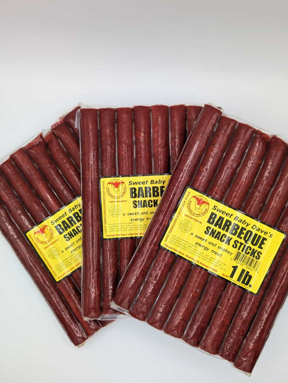 3 pound BBQ beef sticks with bold barbecue flavor and smoked beef