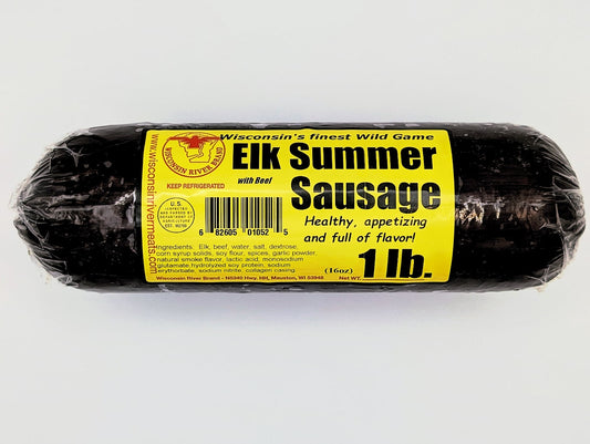 1 lb elk summer sausage made with premium elk meat and traditional seasoning