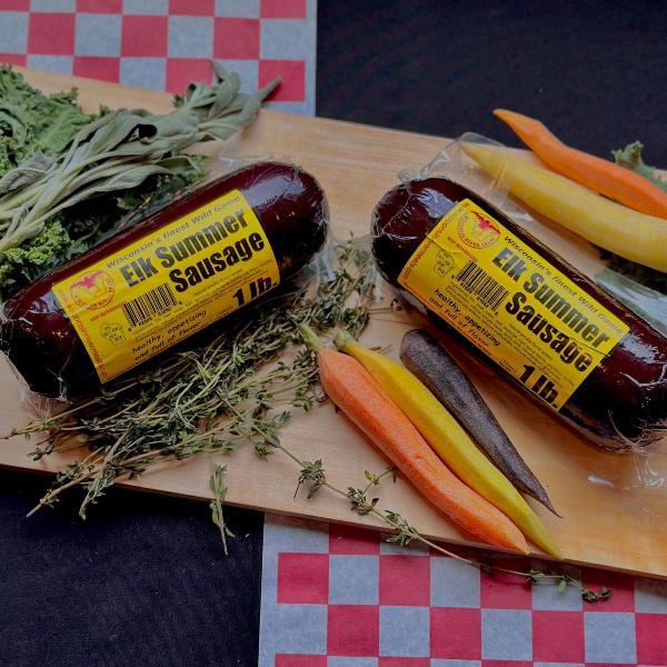 Elk Meat Summer Sausage (2lbs) - a wild game meat from Wisconsin River Meats 