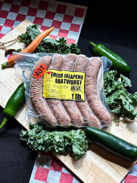 Fresh Jalapeno Bratwurst (2lbs) - Wisconsin River Meats 