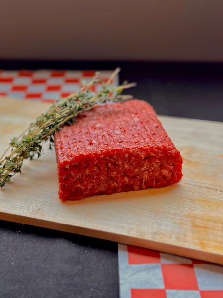 Fresh ground beef ready for cooking