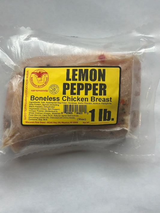 Lemon Pepper Marinated Chicken Breast - Wisconsin River Meats 