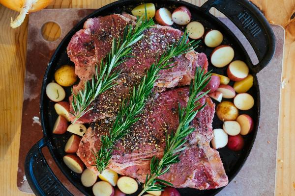 24 oz Porterhouse T Bone with Filet Mignon and New York Strip from Wisconsin River Meats 