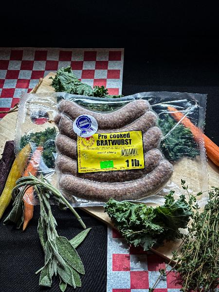 Precooked Brats (2lbs) from Wisconsin River Meats 