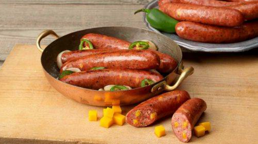 Smoked Cheddarwurst (2lbs) - High Protein Low Carb Snack from Wisconsin River Meats 