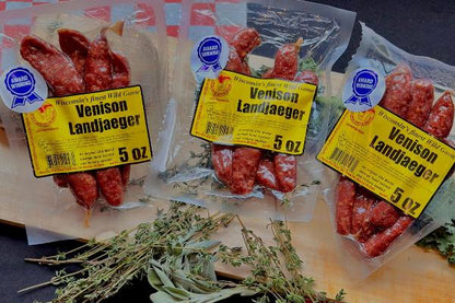 Venison Landjaeger 3 pack (5oz) - Wisconsin River Meats 