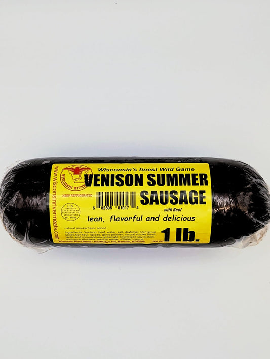 1 lb venison summer sausage made with premium deer meat and traditional seasoning