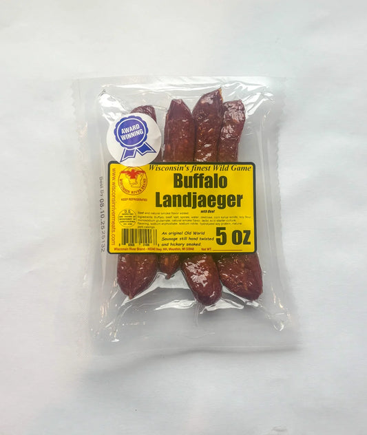 Buffalo Landjaeger 3 pack (5oz) - Wisconsin River Meats 