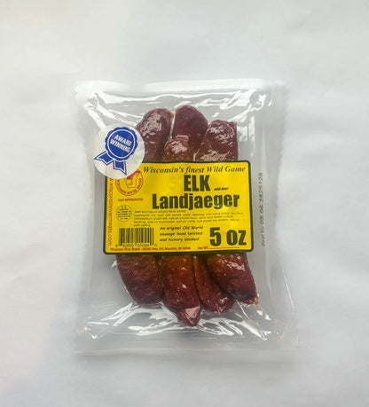 Elk Landjaeger 3 pack (5oz) - Wisconsin River Meats 
