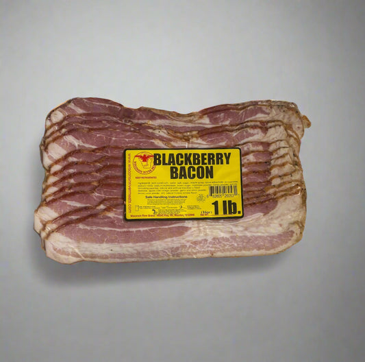 Gourmet blackberry bacon – thick-cut bacon infused with bold berry sweetness