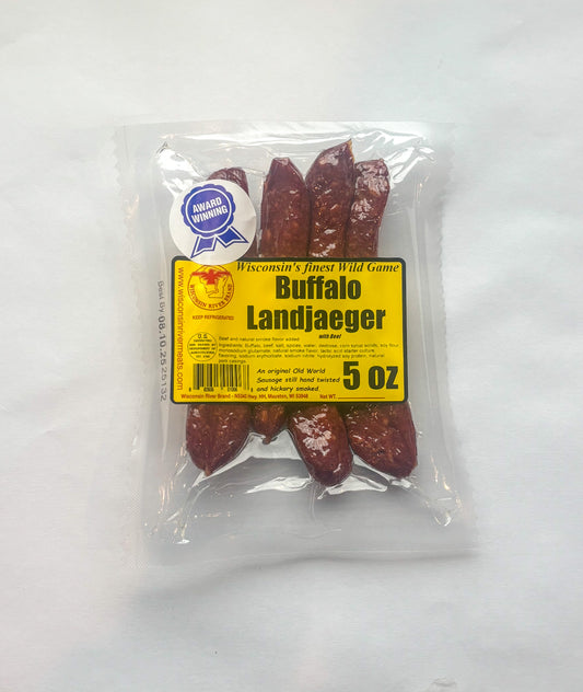 Buffalo Landjaeger 3 pack (5oz) - Wisconsin River Meats 