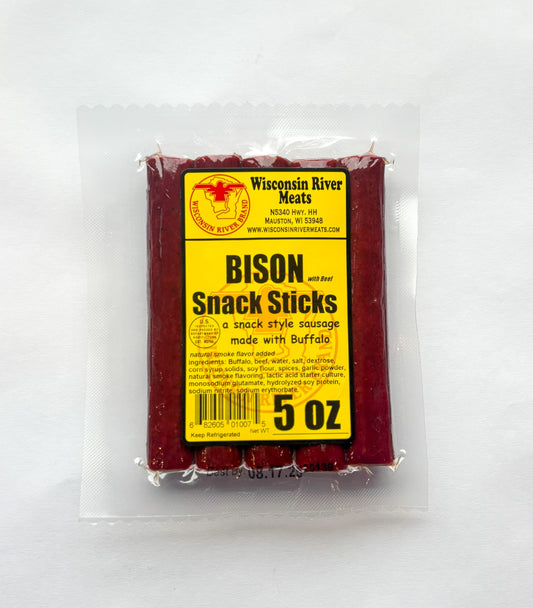 Buffalo Snack Sticks 3 pack (5oz) - Wisconsin River Meats 
