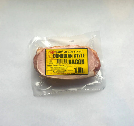 2lb Canadian bacon – lean, smoked pork loin for breakfast, sandwiches, or snacks
