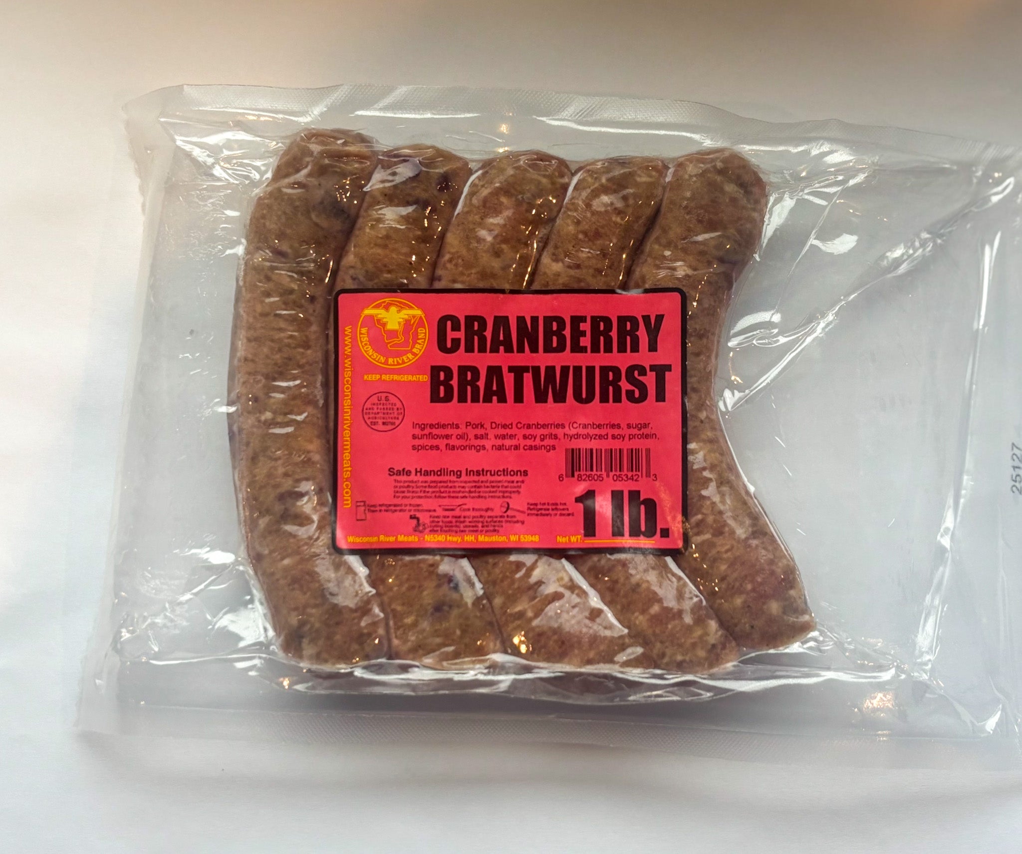 邦楽 BRATS MISERY Brats – Midwest Cranberry 2 lb Pack | Wisconsin River Meats